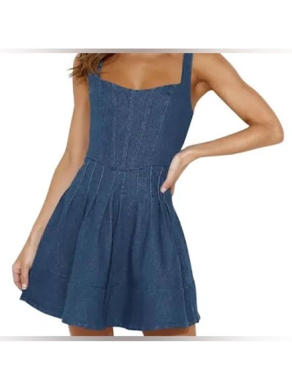 A Loves A Chambray Sundress Sz Small